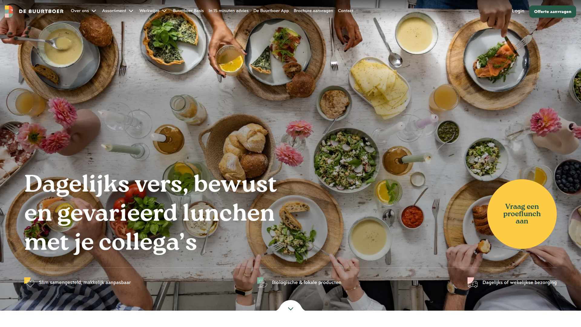 Verse lunch op kantoor
